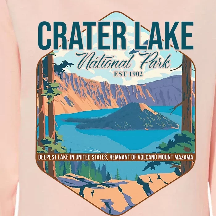 Camper Nature Lover Camping Hiking Crater Lake National Park Womens California Wash Sweatshirt