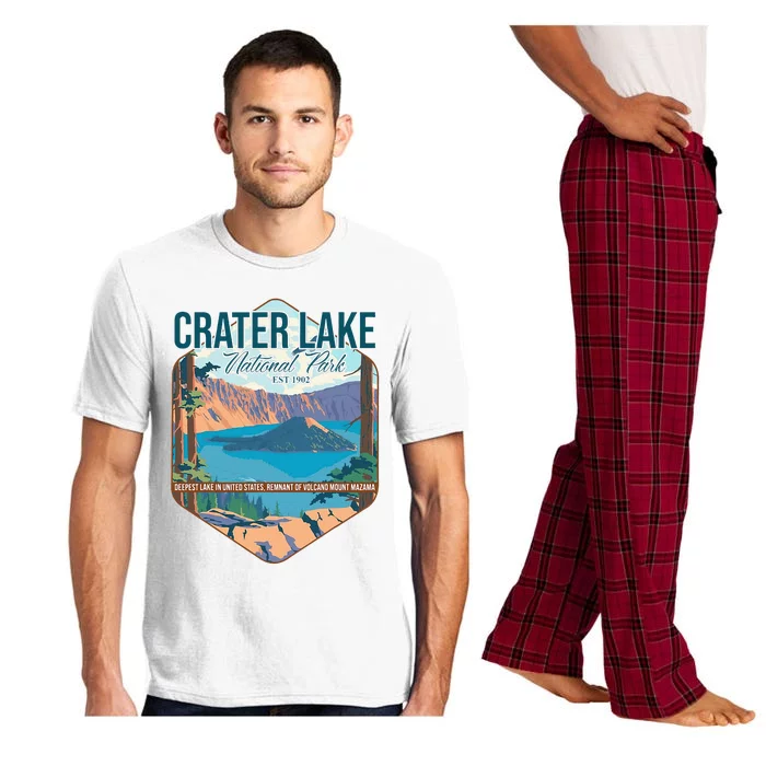 Camper Nature Lover Camping Hiking Crater Lake National Park Pajama Set