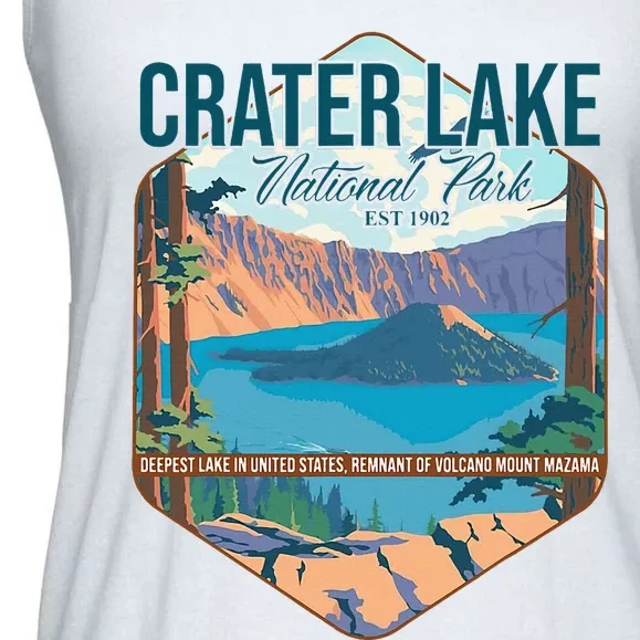 Camper Nature Lover Camping Hiking Crater Lake National Park Ladies Essential Flowy Tank