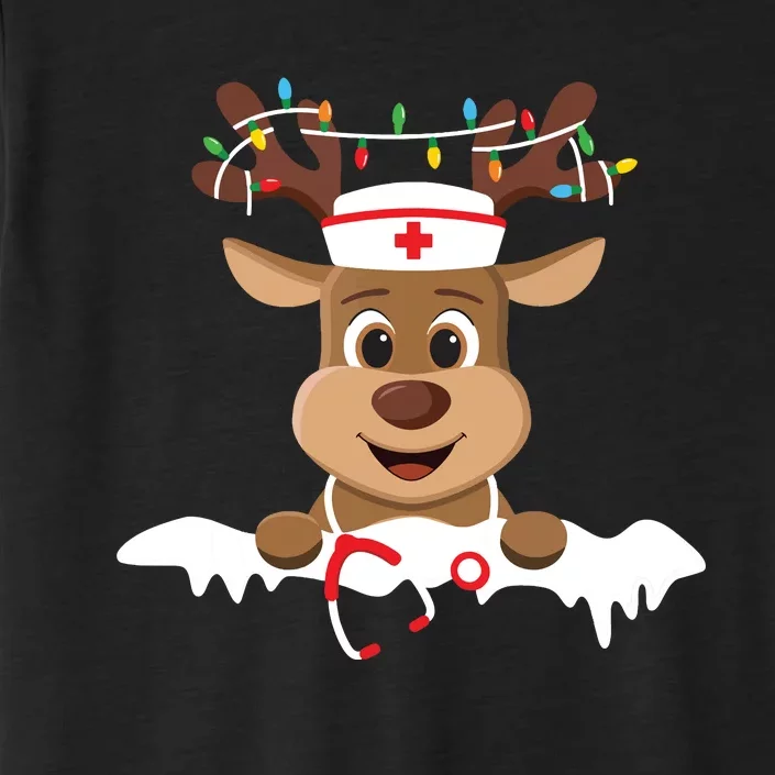 Christmas Nurse Love Nicu Rn Er Santa Reindeer Nurse Hat Elf ChromaSoft Performance T-Shirt