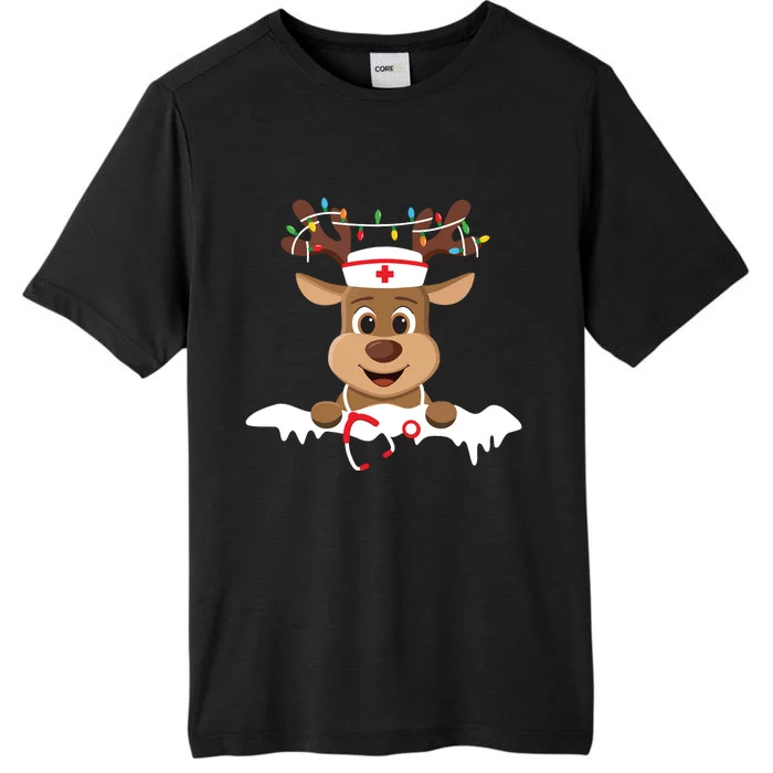 Christmas Nurse Love Nicu Rn Er Santa Reindeer Nurse Hat Elf ChromaSoft Performance T-Shirt