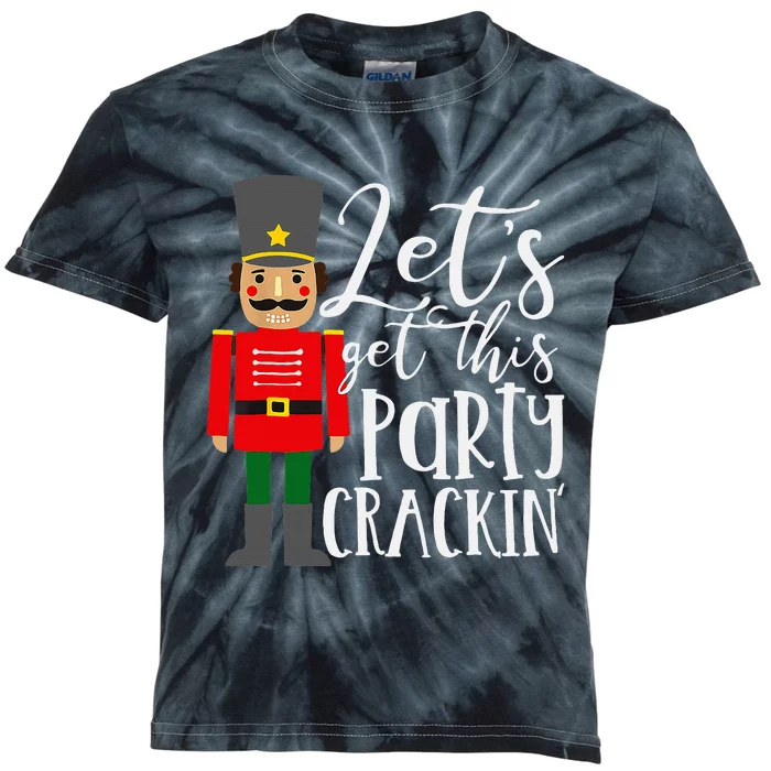 Crackin' Nutcracker Merry Christmas Decoration Kids Tie-Dye T-Shirt