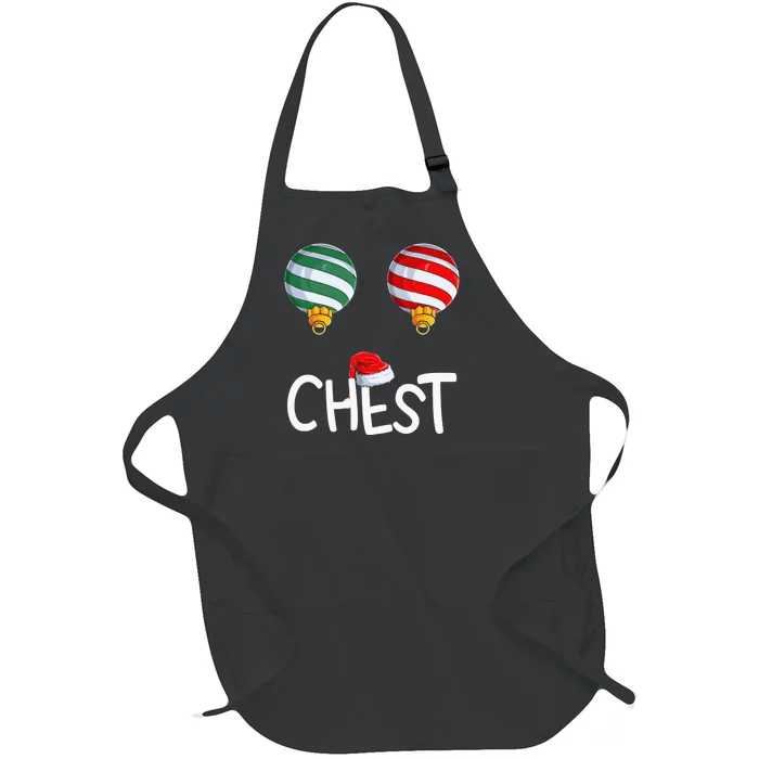 Chest Nuts Matching Funny Christmas Couples Chestnuts Chest Full-Length Apron With Pocket