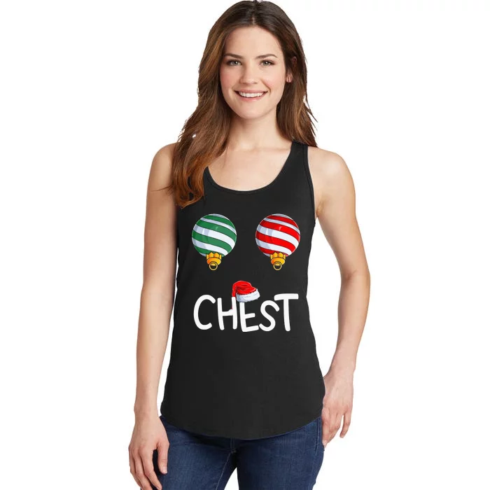 Chest Nuts Matching Funny Christmas Couples Chestnuts Chest Ladies Essential Tank