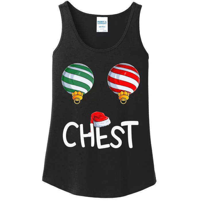 Chest Nuts Matching Funny Christmas Couples Chestnuts Chest Ladies Essential Tank