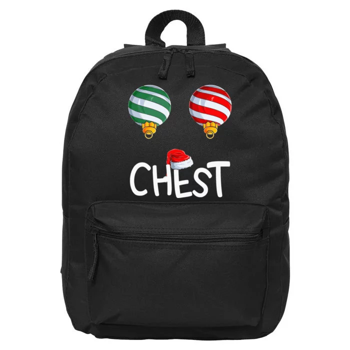 Chest Nuts Matching Funny Christmas Couples Chestnuts Chest 16 in Basic Backpack