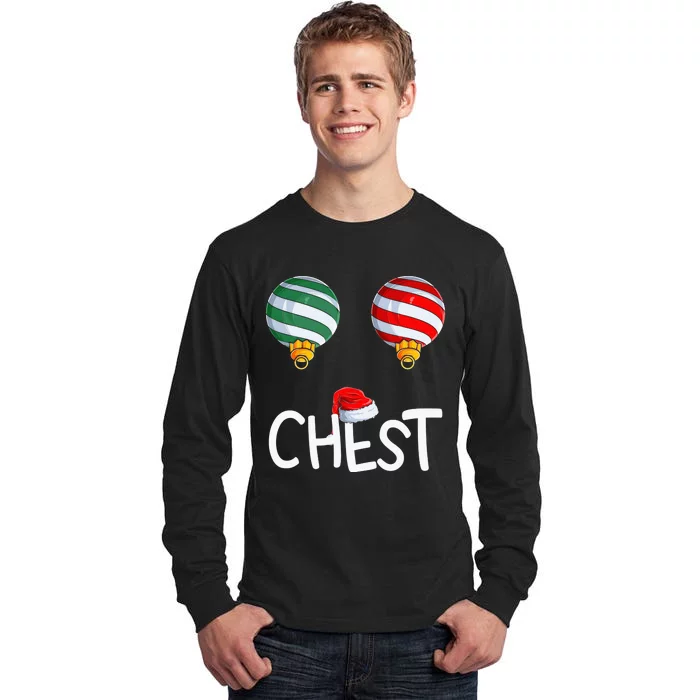 Chest Nuts Matching Funny Christmas Couples Chestnuts Chest Tall Long Sleeve T-Shirt