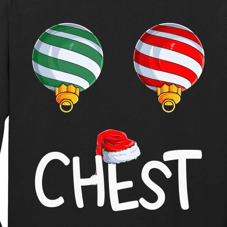 Chest Nuts Matching Funny Christmas Couples Chestnuts Chest Tall Long Sleeve T-Shirt