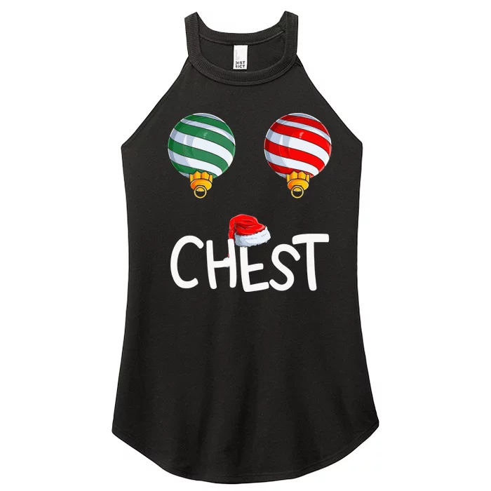 Chest Nuts Matching Funny Christmas Couples Chestnuts Chest Women’s Perfect Tri Rocker Tank