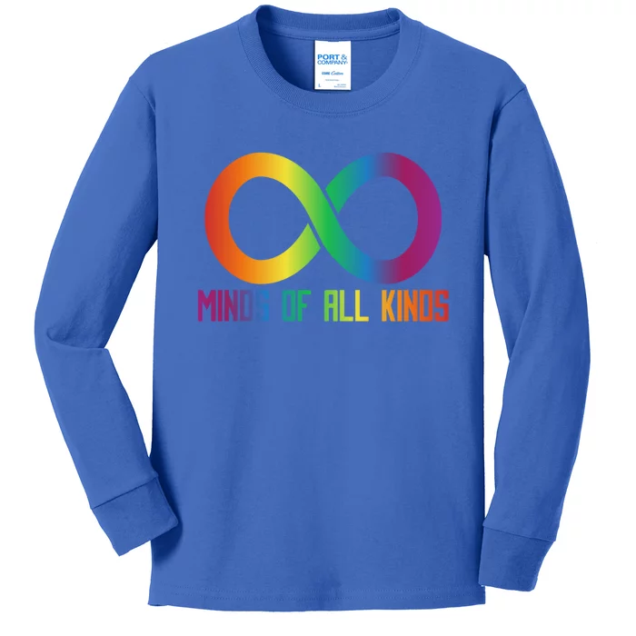 Celebrate Neurodiversity Minds Of All Kinds Gift Kids Long Sleeve Shirt