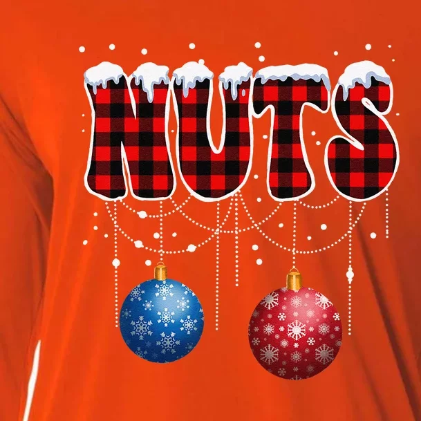 Chest Nuts Matching Chestnuts Funny Christmas Couples Nuts Cooling Performance Long Sleeve Crew