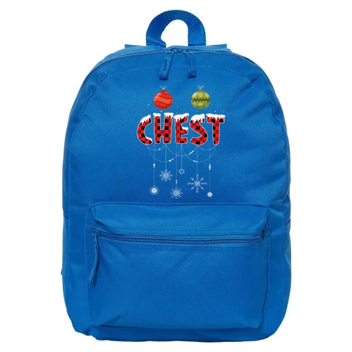 CHEST NUTS Matching Chestnuts Funny Christmas Couples 16 in Basic Backpack