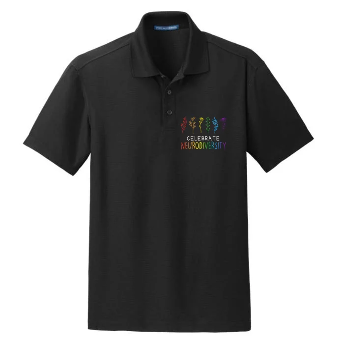 CELEBRATE NEURODIVERSITY m.e.ntal Health Autism Awareness Pullover Hoodie Dry Zone Grid Performance Polo