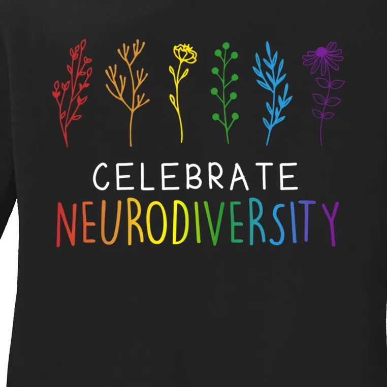 CELEBRATE NEURODIVERSITY m.e.ntal Health Autism Awareness Pullover Hoodie Ladies Long Sleeve Shirt