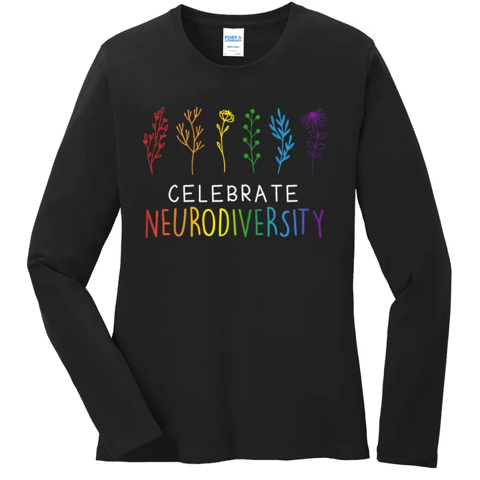 CELEBRATE NEURODIVERSITY m.e.ntal Health Autism Awareness Pullover Hoodie Ladies Long Sleeve Shirt