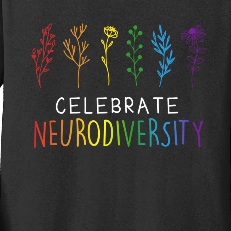 CELEBRATE NEURODIVERSITY m.e.ntal Health Autism Awareness Pullover Hoodie Kids Long Sleeve Shirt