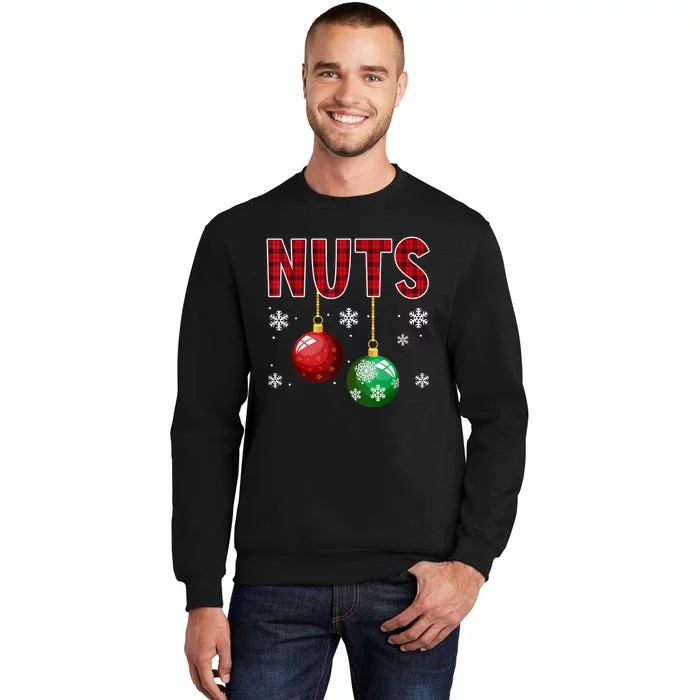 Chest Nuts Matching Chestnuts Funny Christmas Couples Nuts Sweatshirt