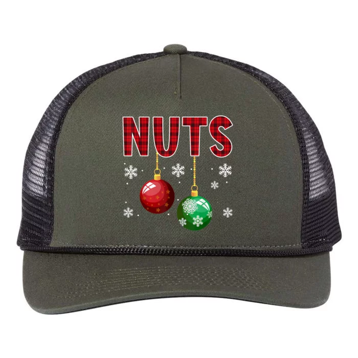 Chest Nuts Matching Chestnuts Funny Christmas Couples Nuts Retro Rope Trucker Hat Cap