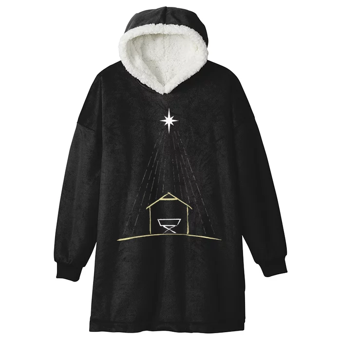 Christmas Nativity Manger Hooded Wearable Blanket