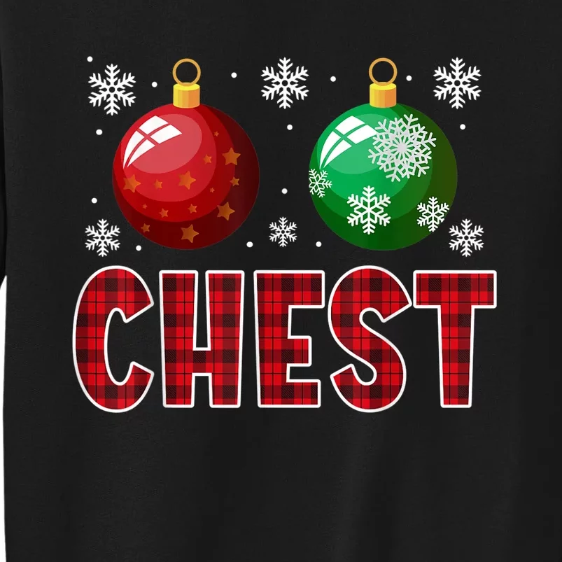 Chest Nuts Matching Chestnuts Funny Christmas Couples Chest Tall Sweatshirt