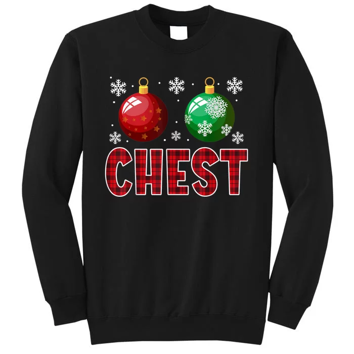 Chest Nuts Matching Chestnuts Funny Christmas Couples Chest Tall Sweatshirt