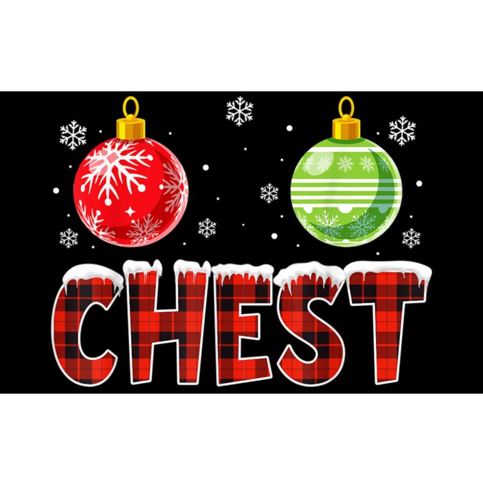 Chest Nuts Matching Chestnuts Funny Christmas Couples Chest Bumper Sticker