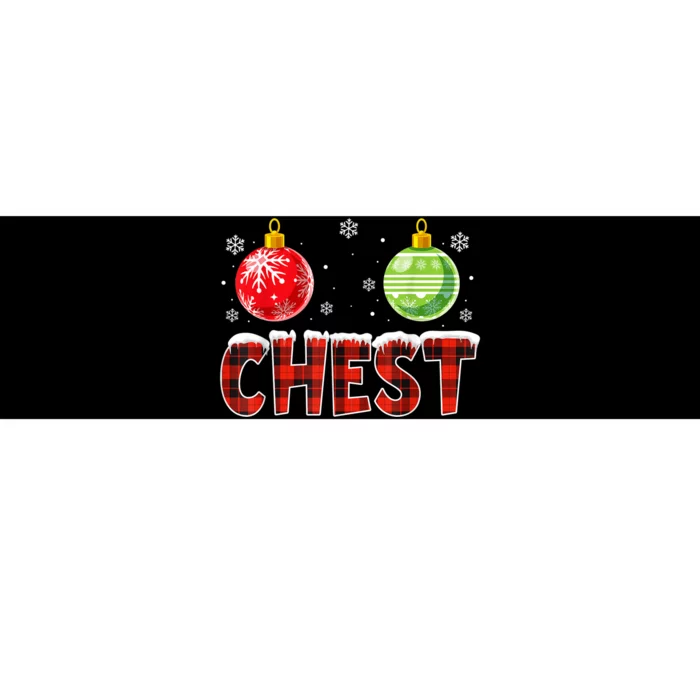 Chest Nuts Matching Chestnuts Funny Christmas Couples Chest Bumper Sticker