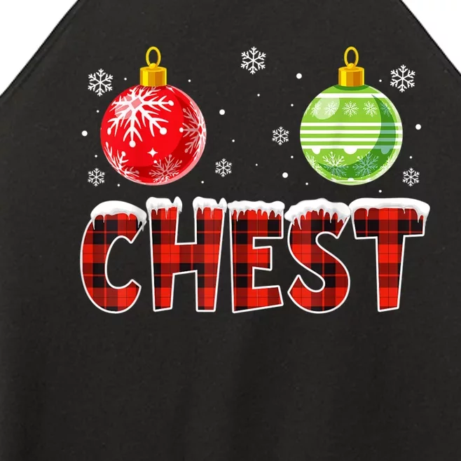 Chest Nuts Matching Chestnuts Funny Christmas Couples Chest Women’s Perfect Tri Rocker Tank