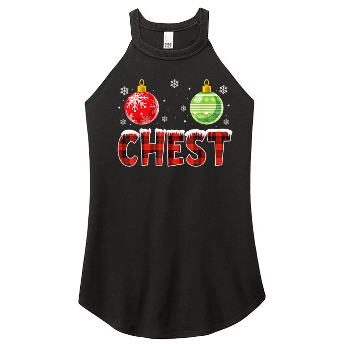 Chest Nuts Matching Chestnuts Funny Christmas Couples Chest Women’s Perfect Tri Rocker Tank