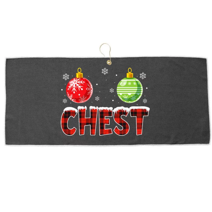 Chest Nuts Matching Chestnuts Christmas Couples Large Microfiber Waffle Golf Towel