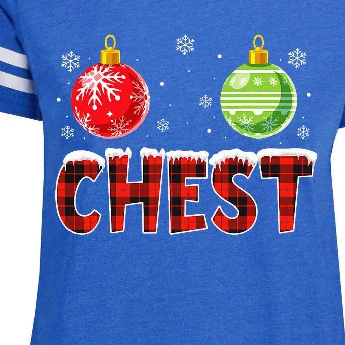 Chest Nuts Matching Chestnuts Christmas Couples Enza Ladies Jersey Football T-Shirt