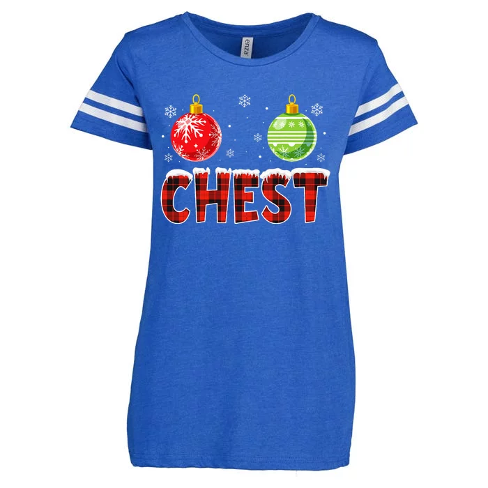 Chest Nuts Matching Chestnuts Christmas Couples Enza Ladies Jersey Football T-Shirt