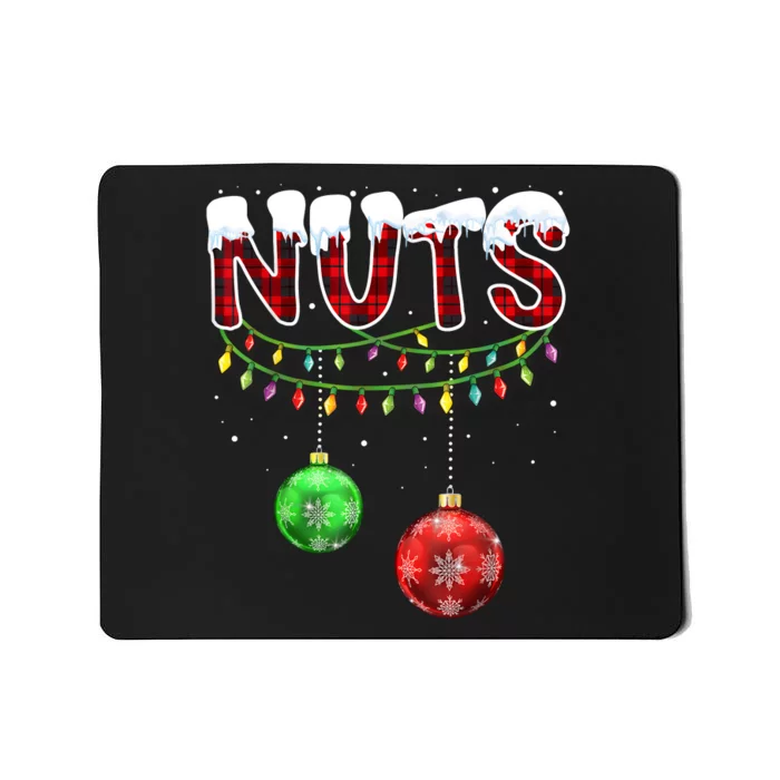 Chest Nuts Matching Chestnuts Funny Christmas Couples Nuts Mousepad