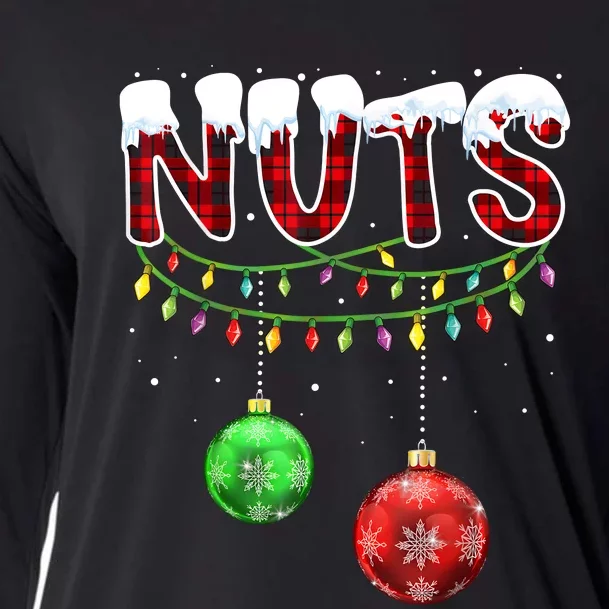 Chest Nuts Matching Chestnuts Funny Christmas Couples Nuts Cooling Performance Long Sleeve Crew