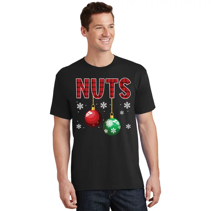 Chest Nuts Matching Chestnuts Funny Christmas Couples Nuts T-Shirt