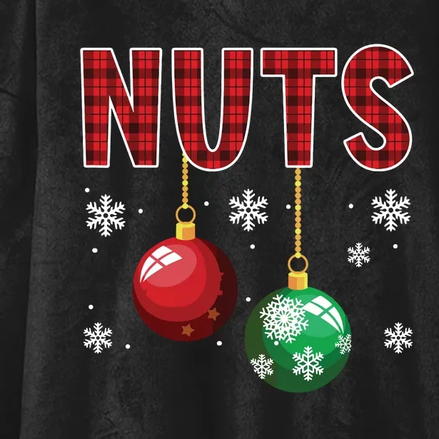 Chest Nuts Matching Chestnuts Funny Christmas Couples Nuts Hooded Wearable Blanket