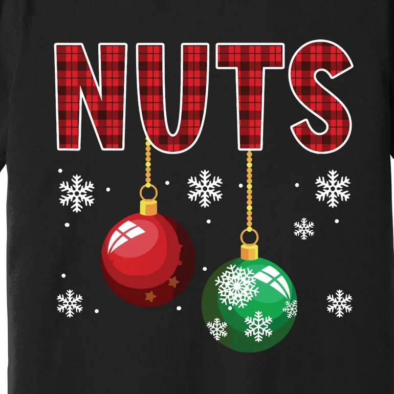 Chest Nuts Matching Chestnuts Funny Christmas Couples Nuts Premium T-Shirt