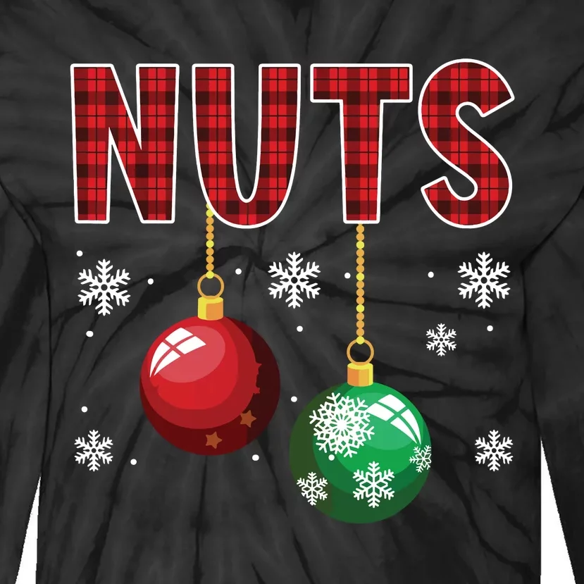 Chest Nuts Matching Chestnuts Funny Christmas Couples Nuts Tie-Dye Long Sleeve Shirt