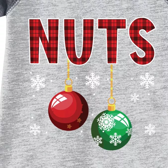 Chest Nuts Matching Chestnuts Funny Christmas Couples Nuts Infant Baby Jersey Bodysuit