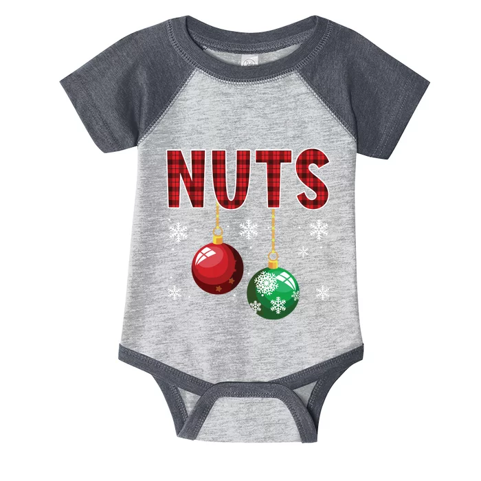 Chest Nuts Matching Chestnuts Funny Christmas Couples Nuts Infant Baby Jersey Bodysuit