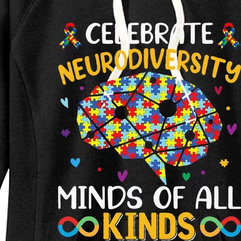 Celebrate Neurodiversity Minds Of All Kinds Women's Fleece Hoodie