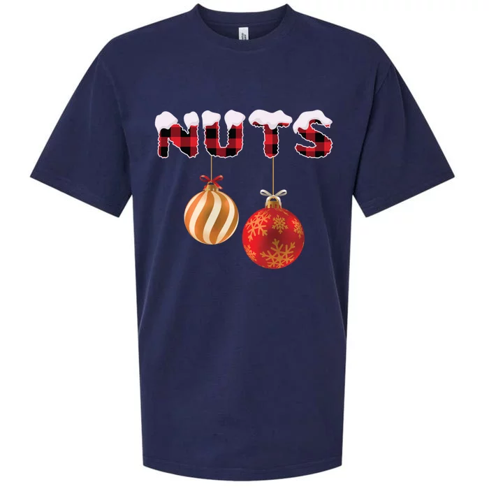 chest nuts matching chestnuts funny christmas couples nuts Sueded Cloud Jersey T-Shirt