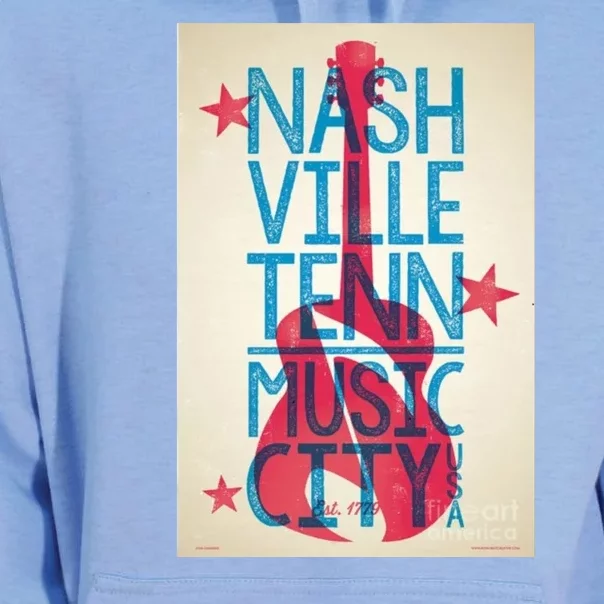 Cool Nashville Music City Unisex Surf Hoodie