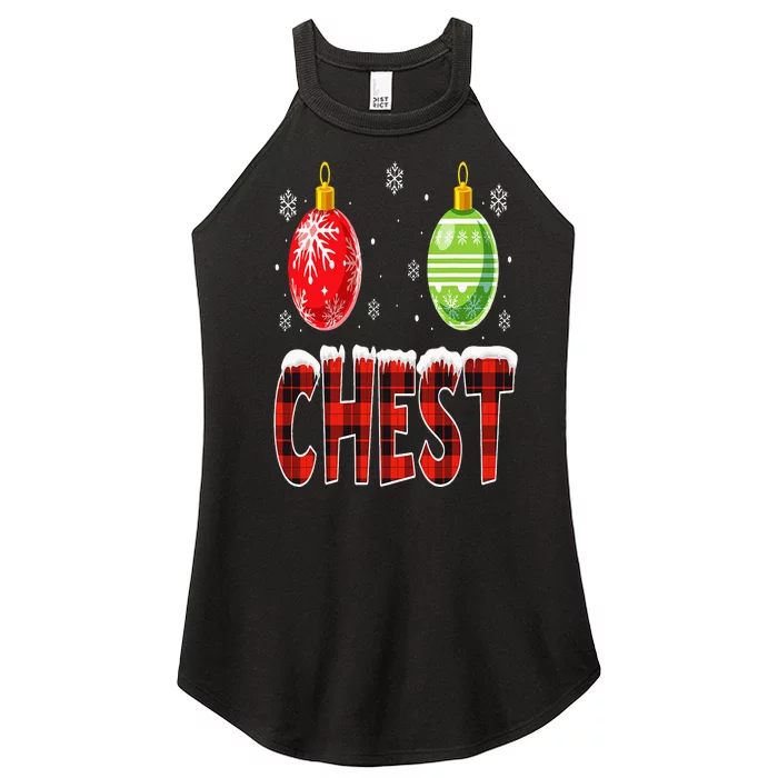 Chest Nuts Matching Chestnuts Funny Christmas Couples Chest Women’s Perfect Tri Rocker Tank