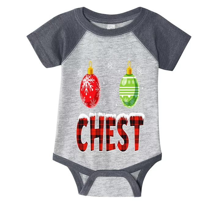 Chest Nuts Matching Chestnuts Funny Christmas Couples Chest Infant Baby Jersey Bodysuit