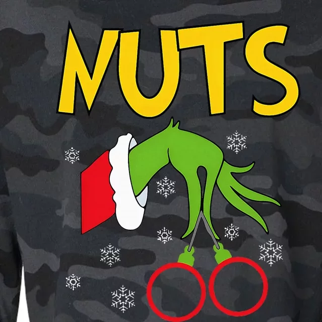 Chest Nuts Matching Chestnuts Funny Christmas Couples Nuts Cropped Pullover Crew