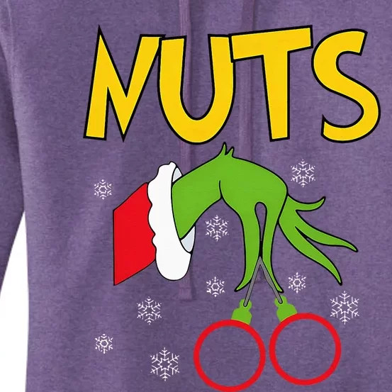 Chest Nuts Matching Chestnuts Funny Christmas Couples Nuts Women's Pullover Hoodie