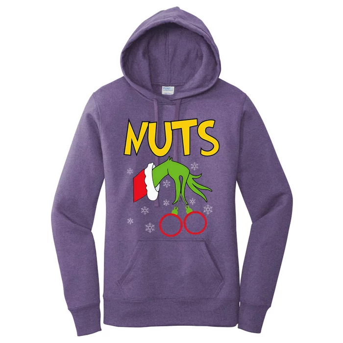 Chest Nuts Matching Chestnuts Funny Christmas Couples Nuts Women's Pullover Hoodie