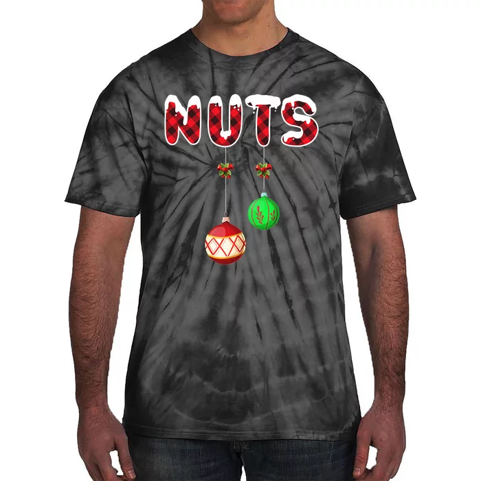 Chest Nuts Matching Christmas Pajamas For Couples Adults Tie-Dye T-Shirt