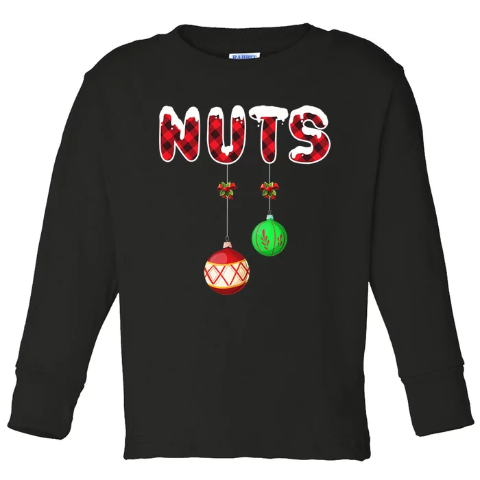 Chest Nuts Matching Christmas Pajamas For Couples Adults Toddler Long Sleeve Shirt